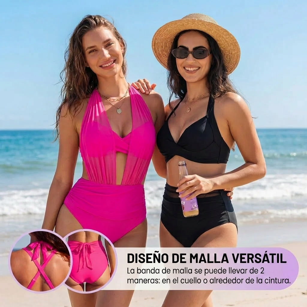 Sabine | Bikini de talle alto 2 en 1 con control de abdomen