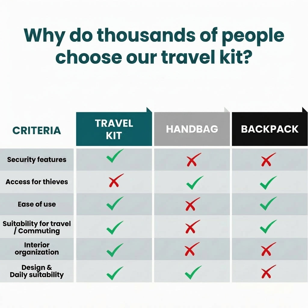 Organized Travel Kit + 360° Pillow