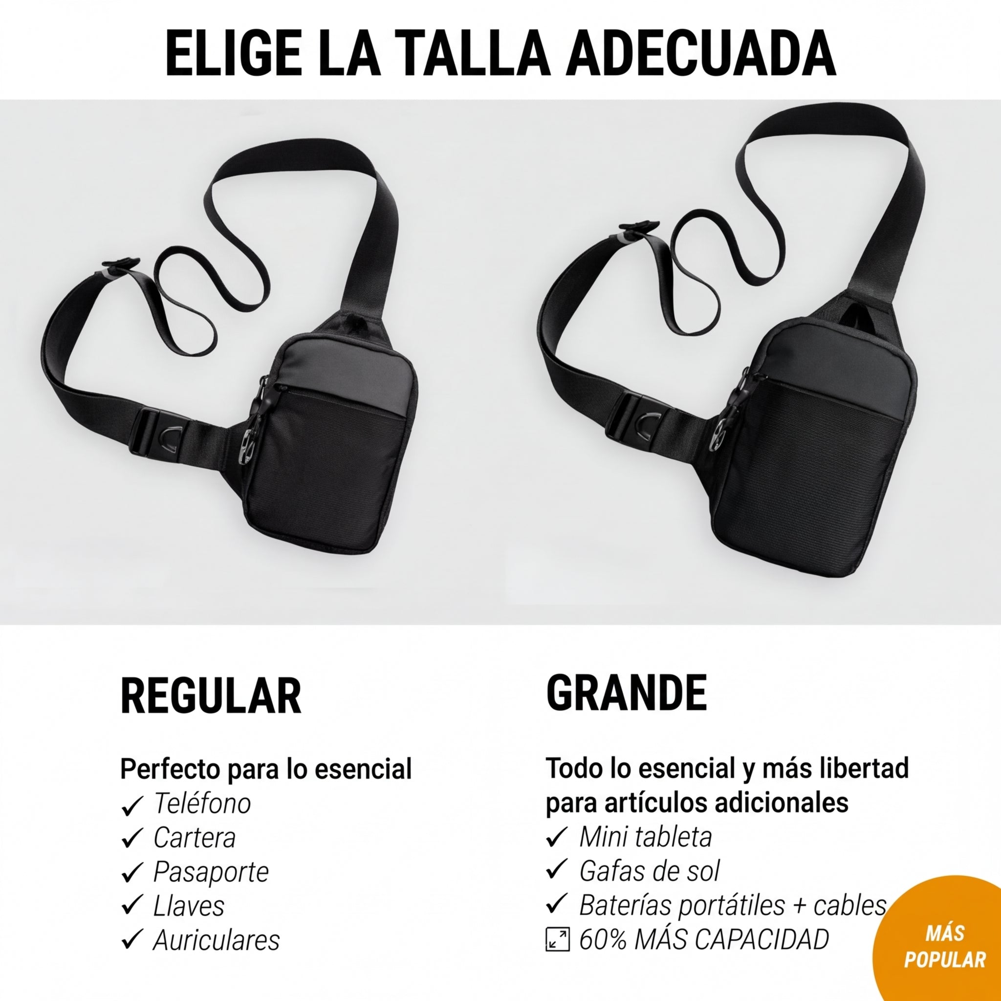 Bolso bandolera Premium de viaje