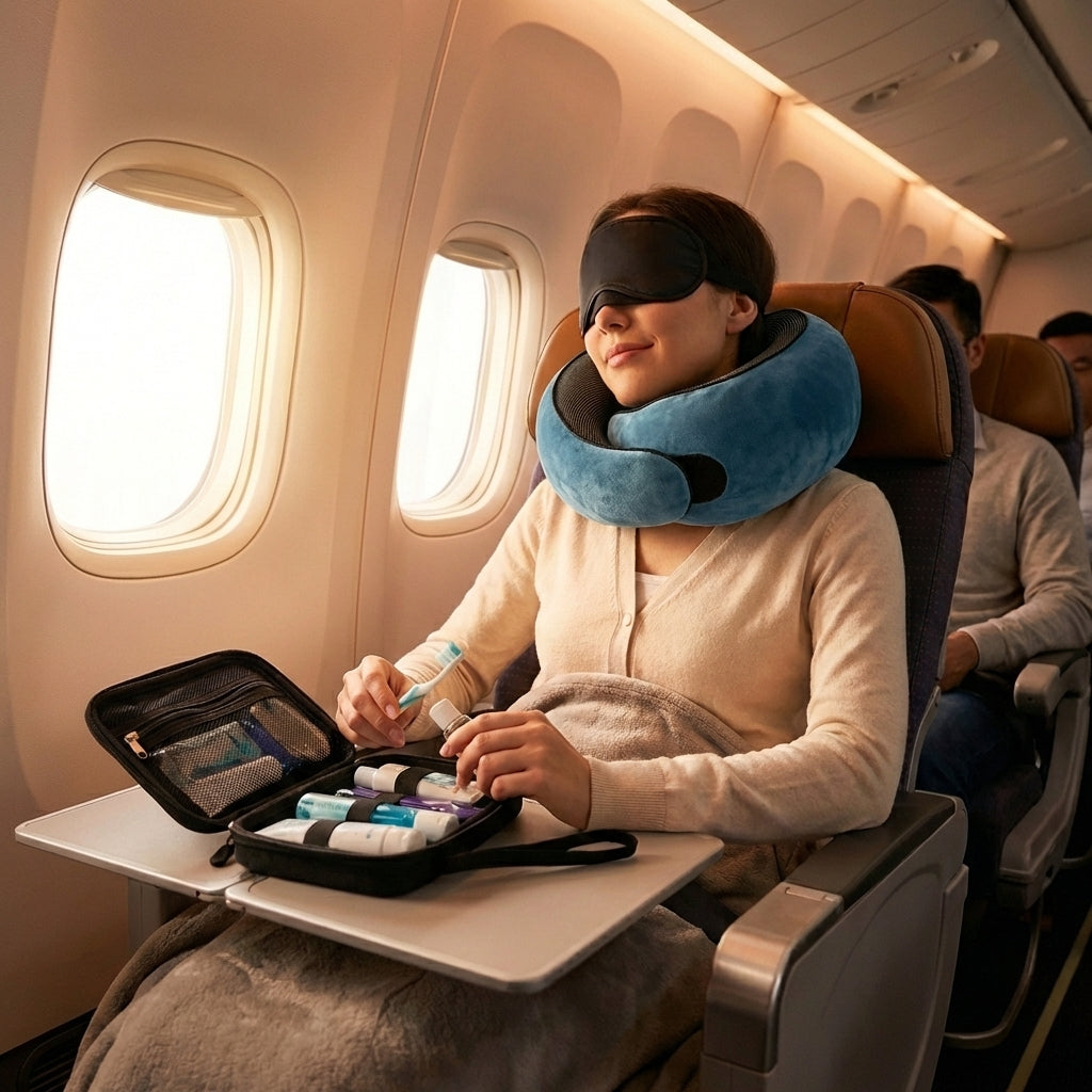 Organized Travel Kit + 360° Pillow
