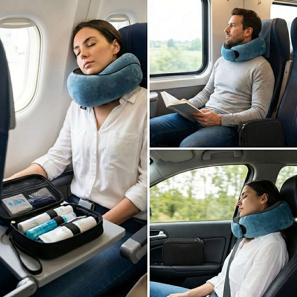 Organized Travel Kit + 360° Pillow