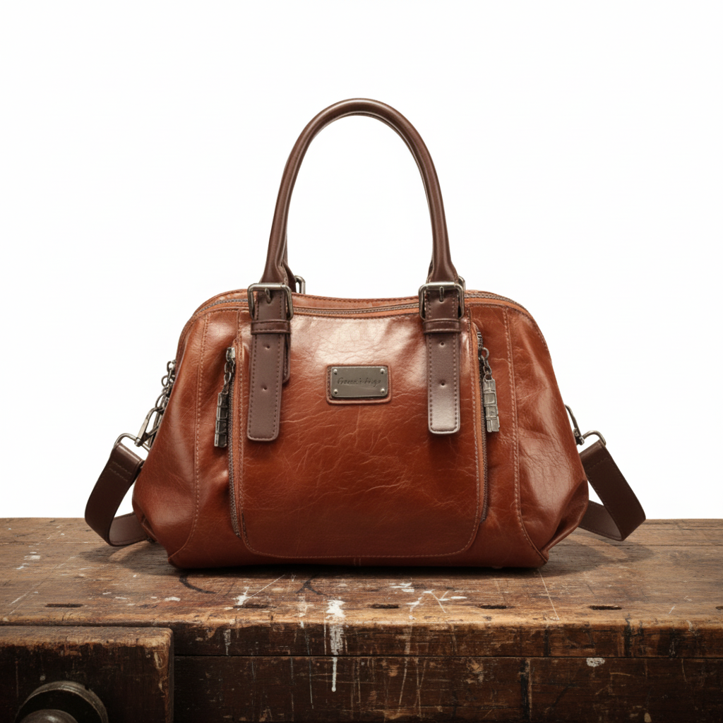 Bolso cúbico de lujo rojo