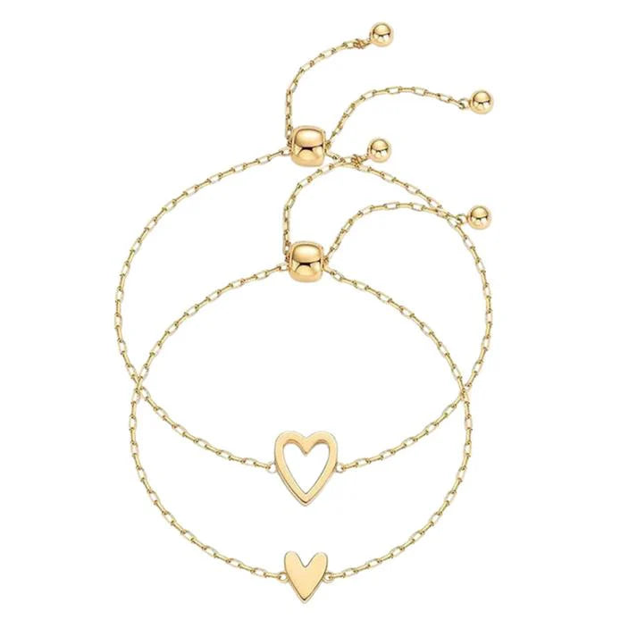 Selawell® | Pulsera de corazones a juego