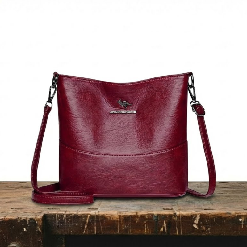 Designer leather shoulder bag