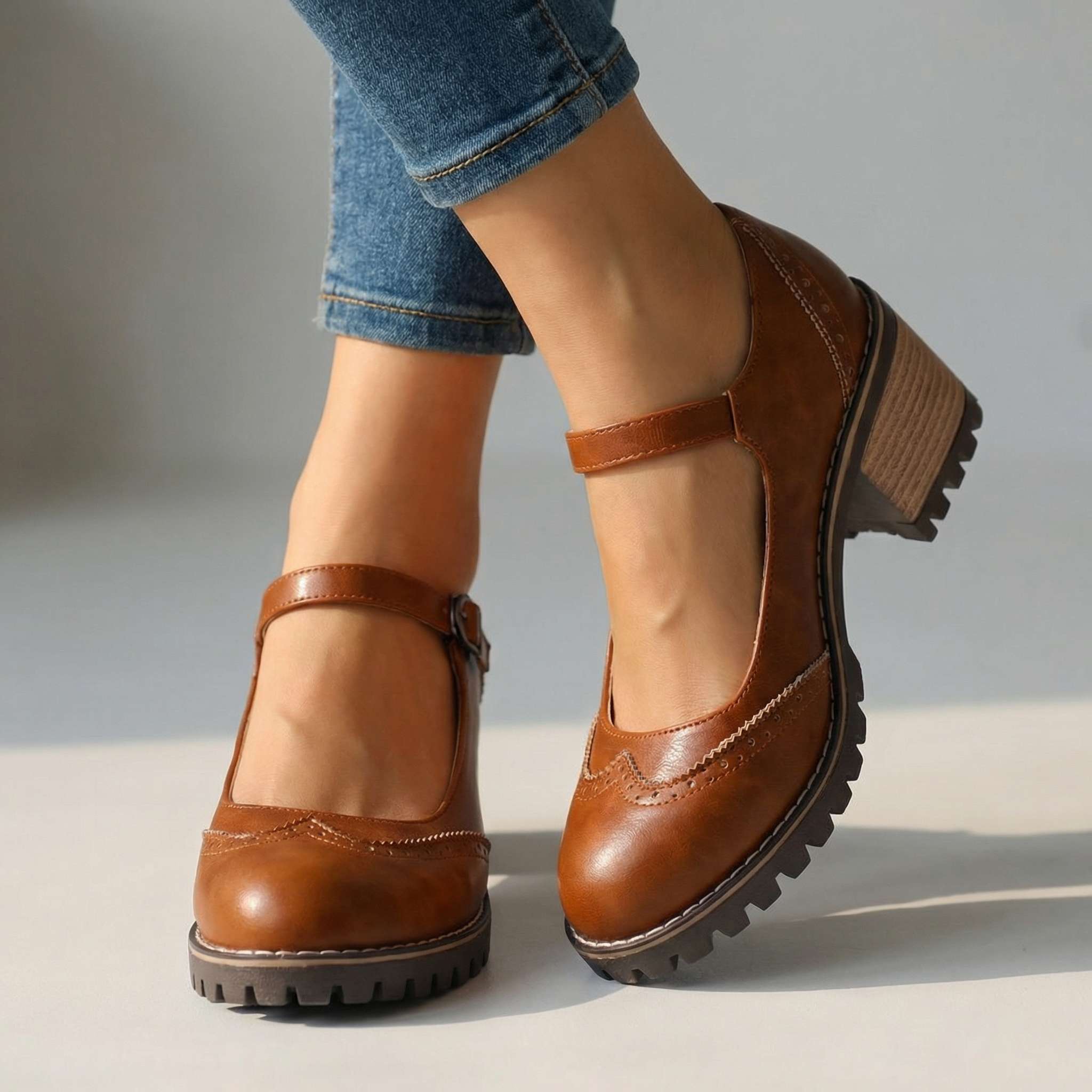 Amelia | Tacones Mary Jane con correa en T