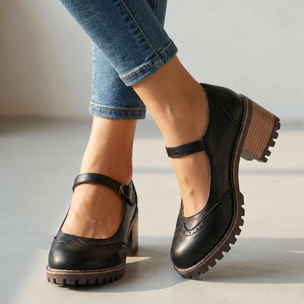 Amelia | Tacones Mary Jane con correa en T