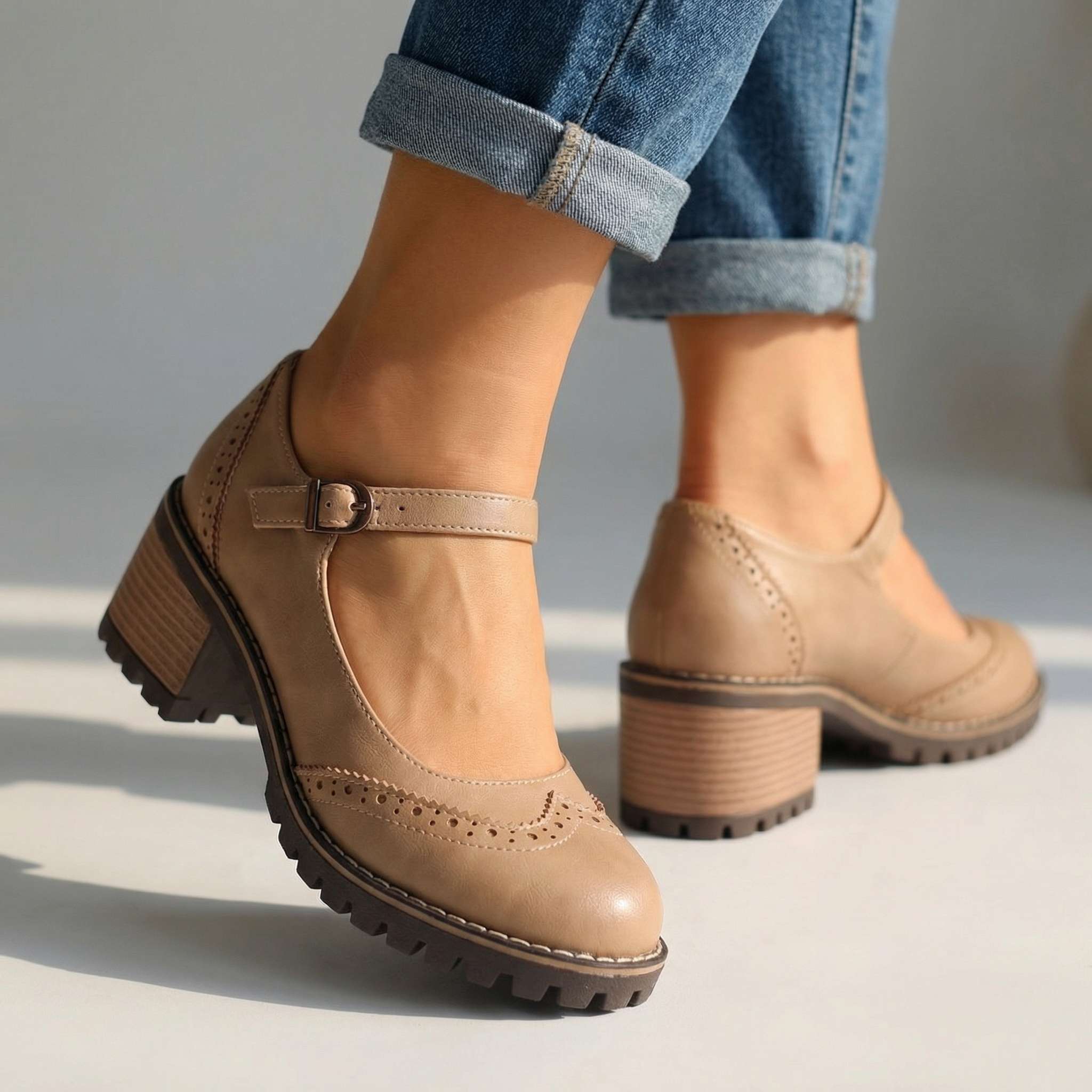 Amelia | Tacones Mary Jane con correa en T