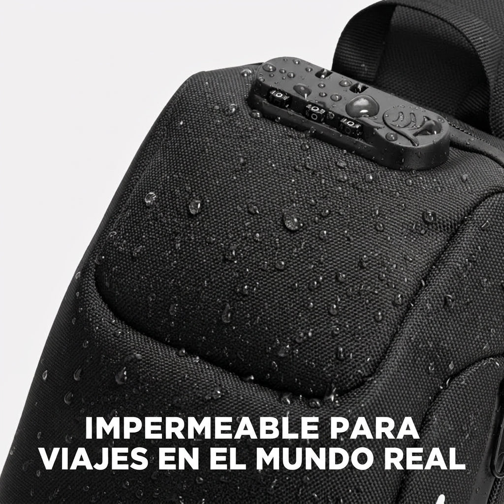 Bolso bandolera antirrobo con puerto de carga