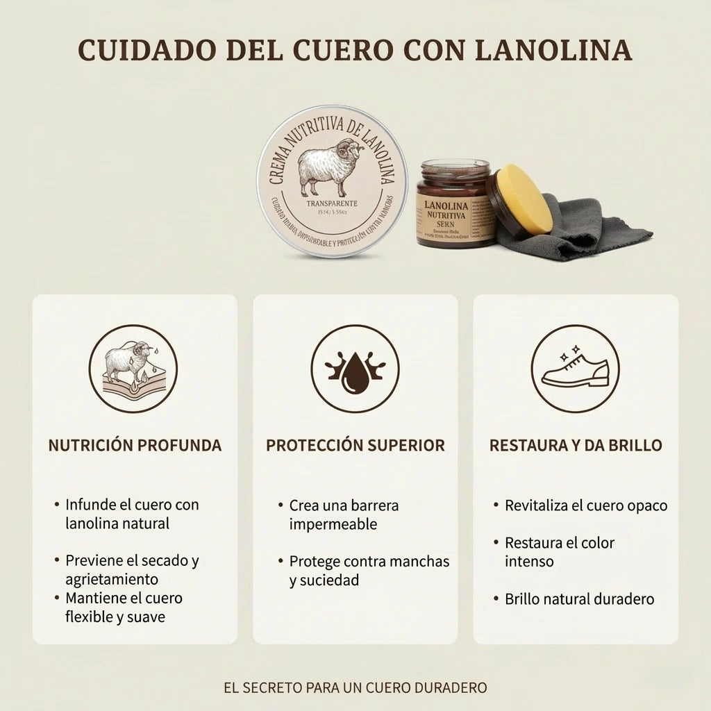 Nourishing lanolin wax – Repairs and protects bags, shoes, and jackets